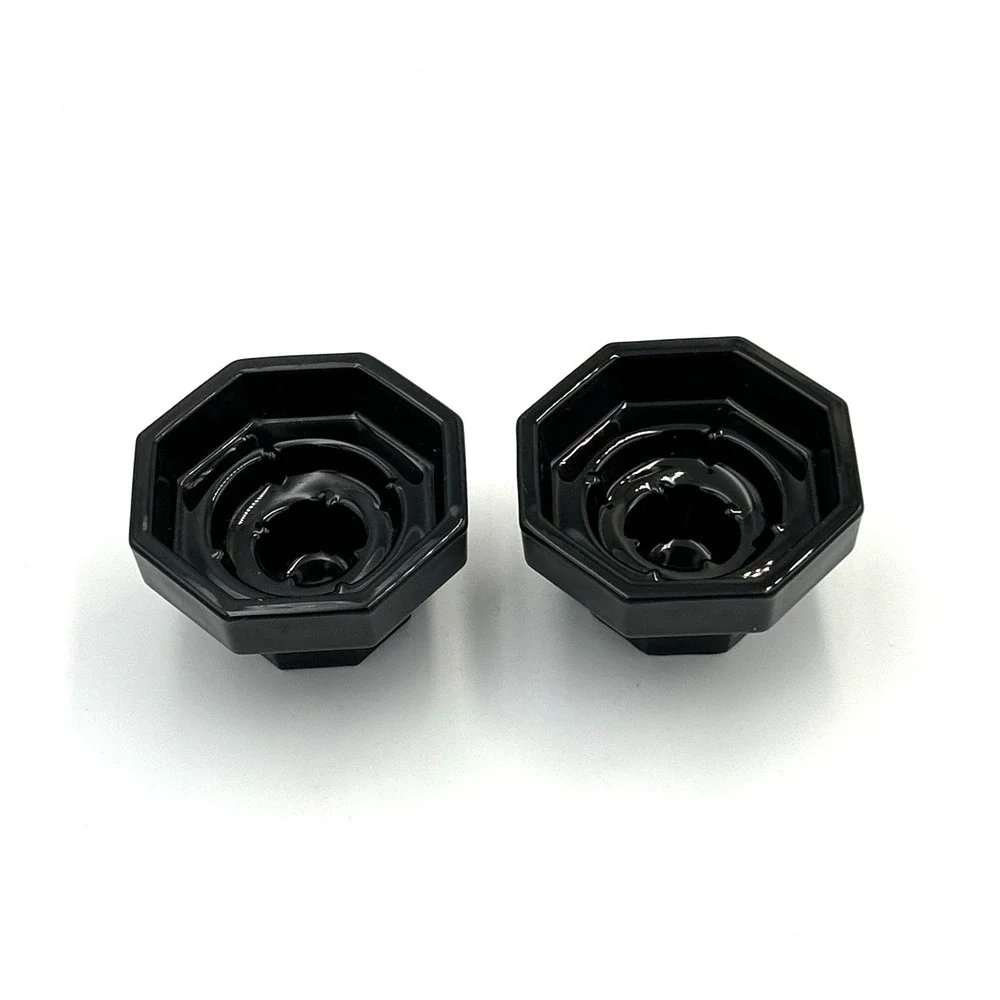 Vtg Arcoroc France Octime Black Tempered‎ Glass Candlestick Holders Taper Votive